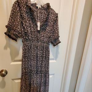 Max Studio Black and White Patterned Maxi Dress